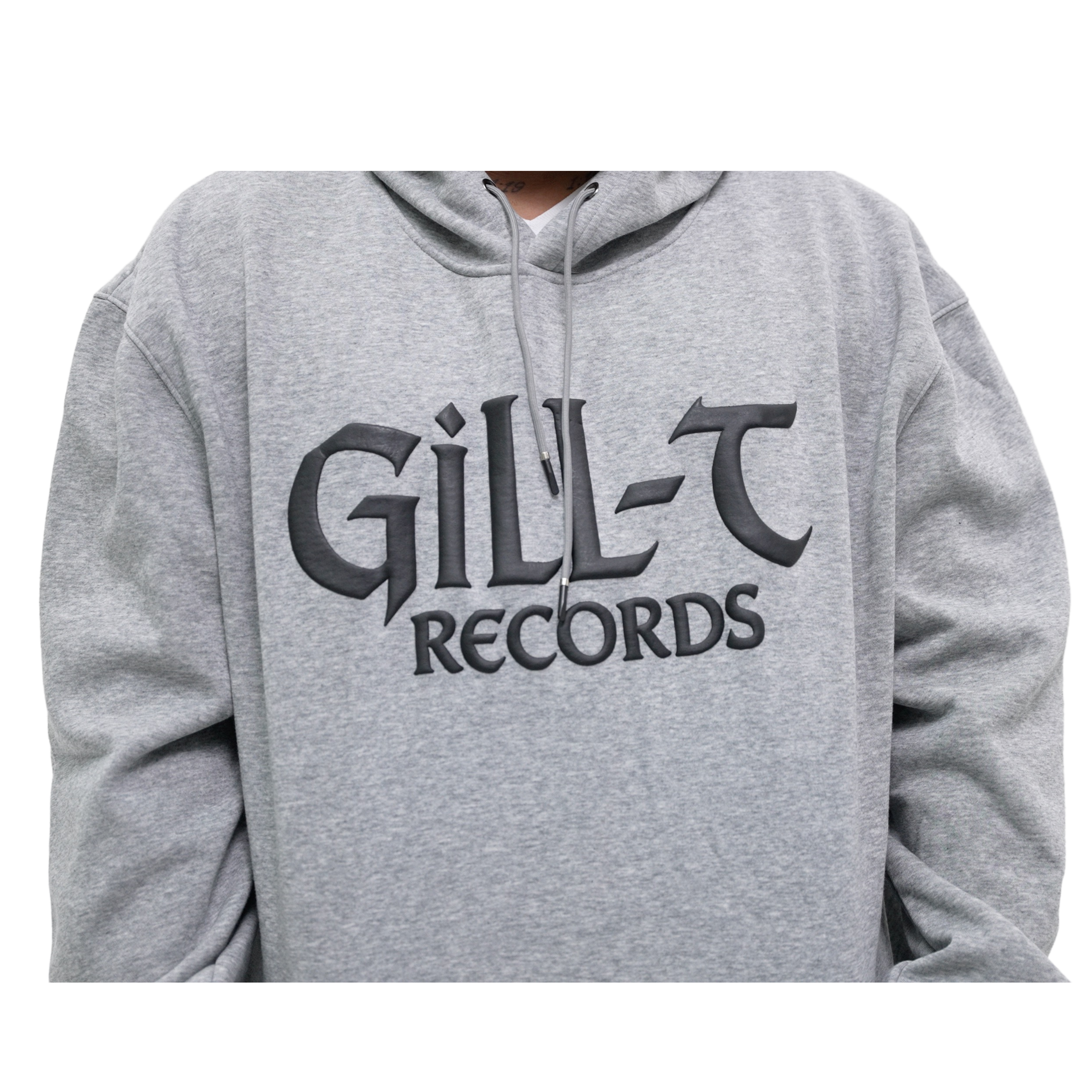Grey/Black Gill-T Records Hoodie Print