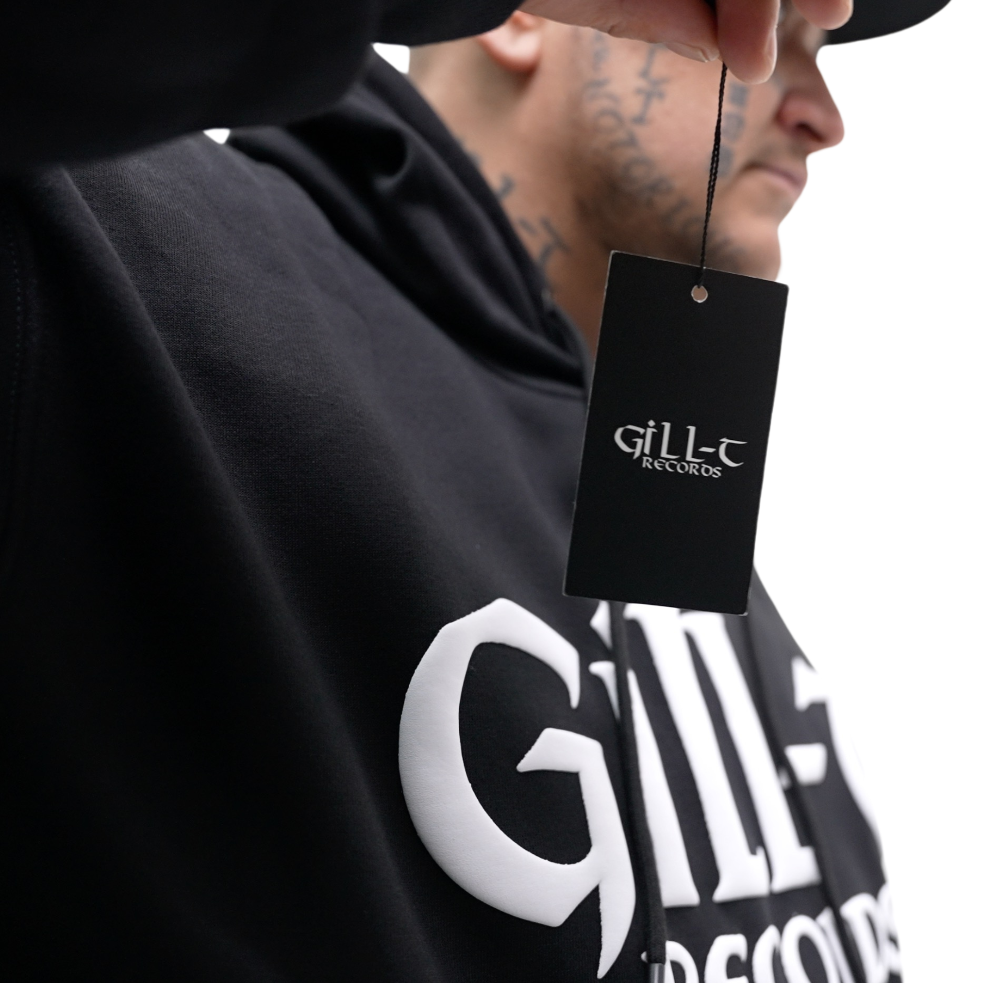 Black/White Gill-T Records Hoodie