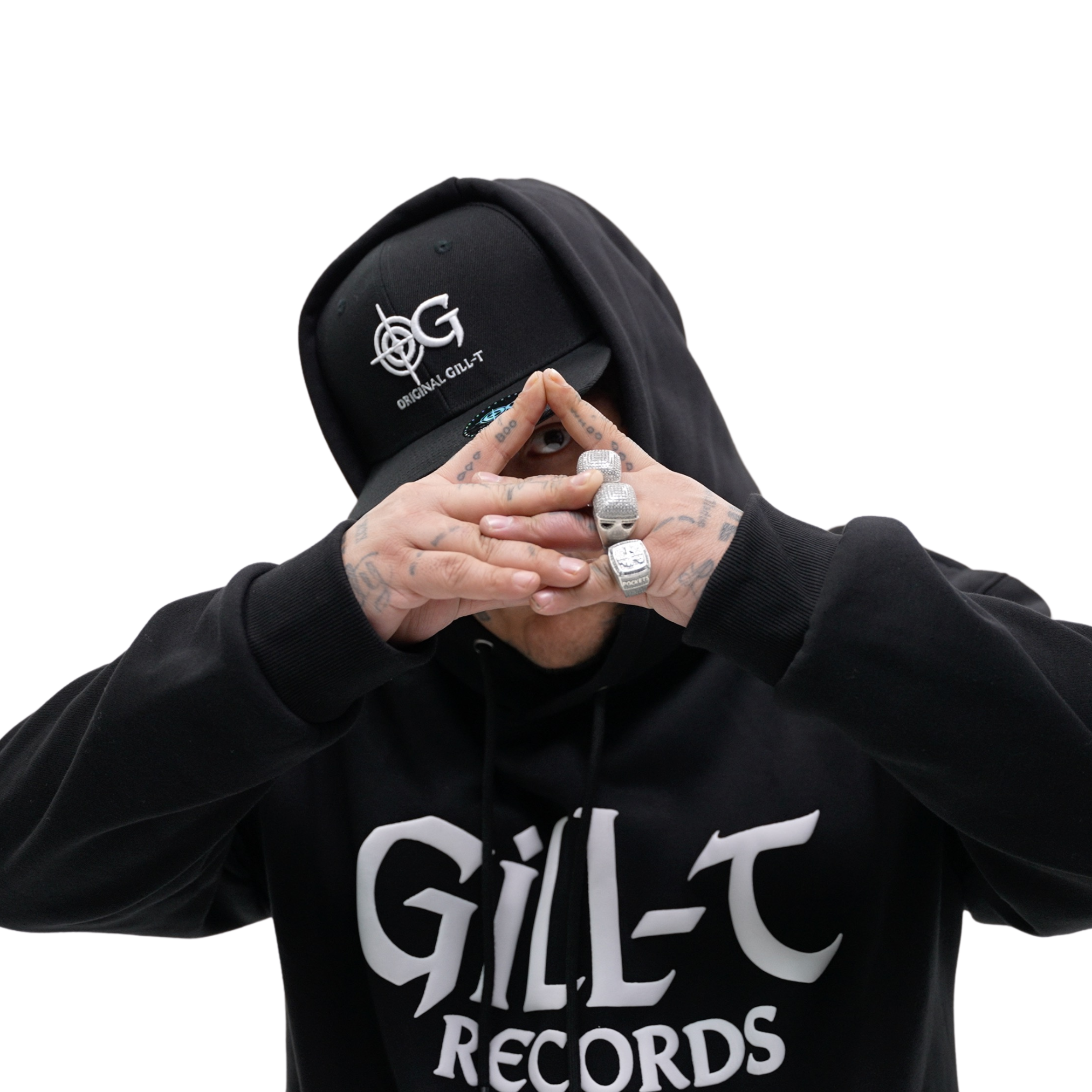 Black/White Gill-T Records Hoodie