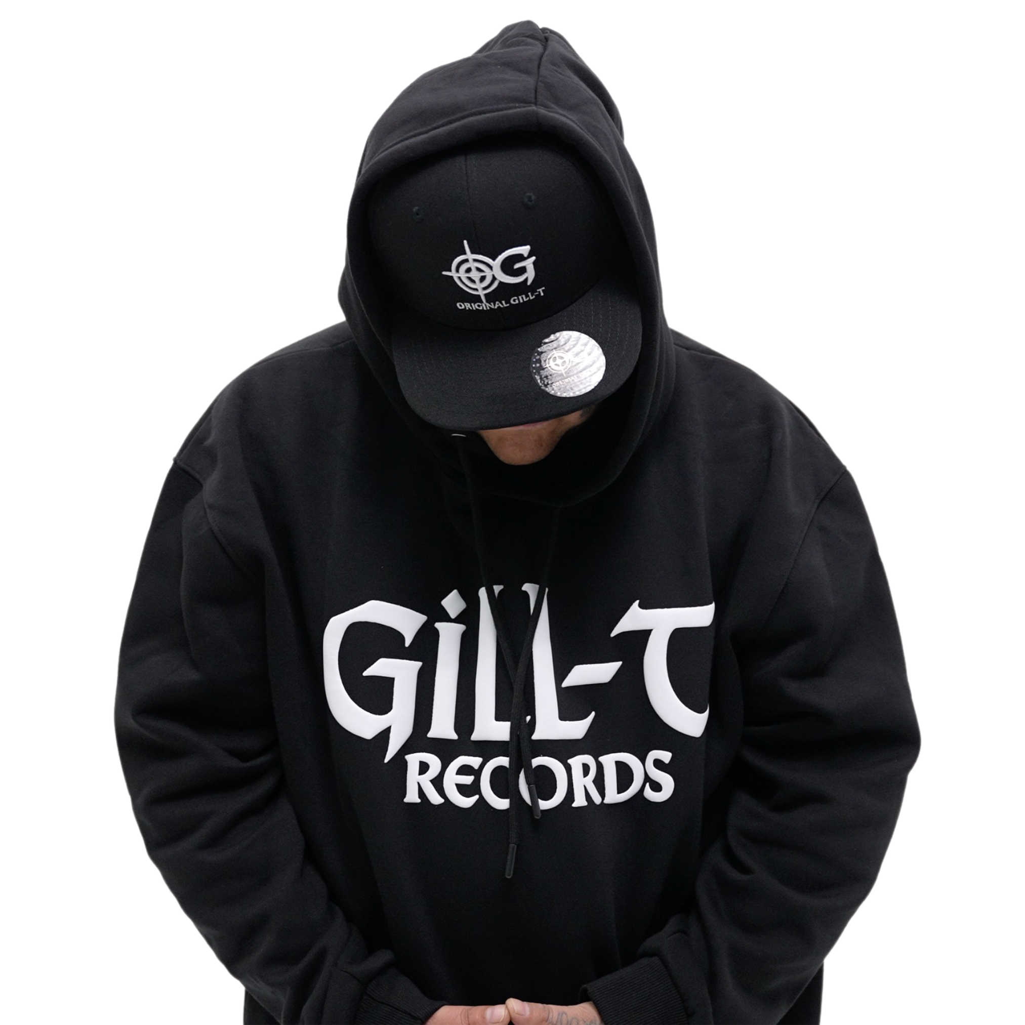 Black/White Gill-T Records Hoodie