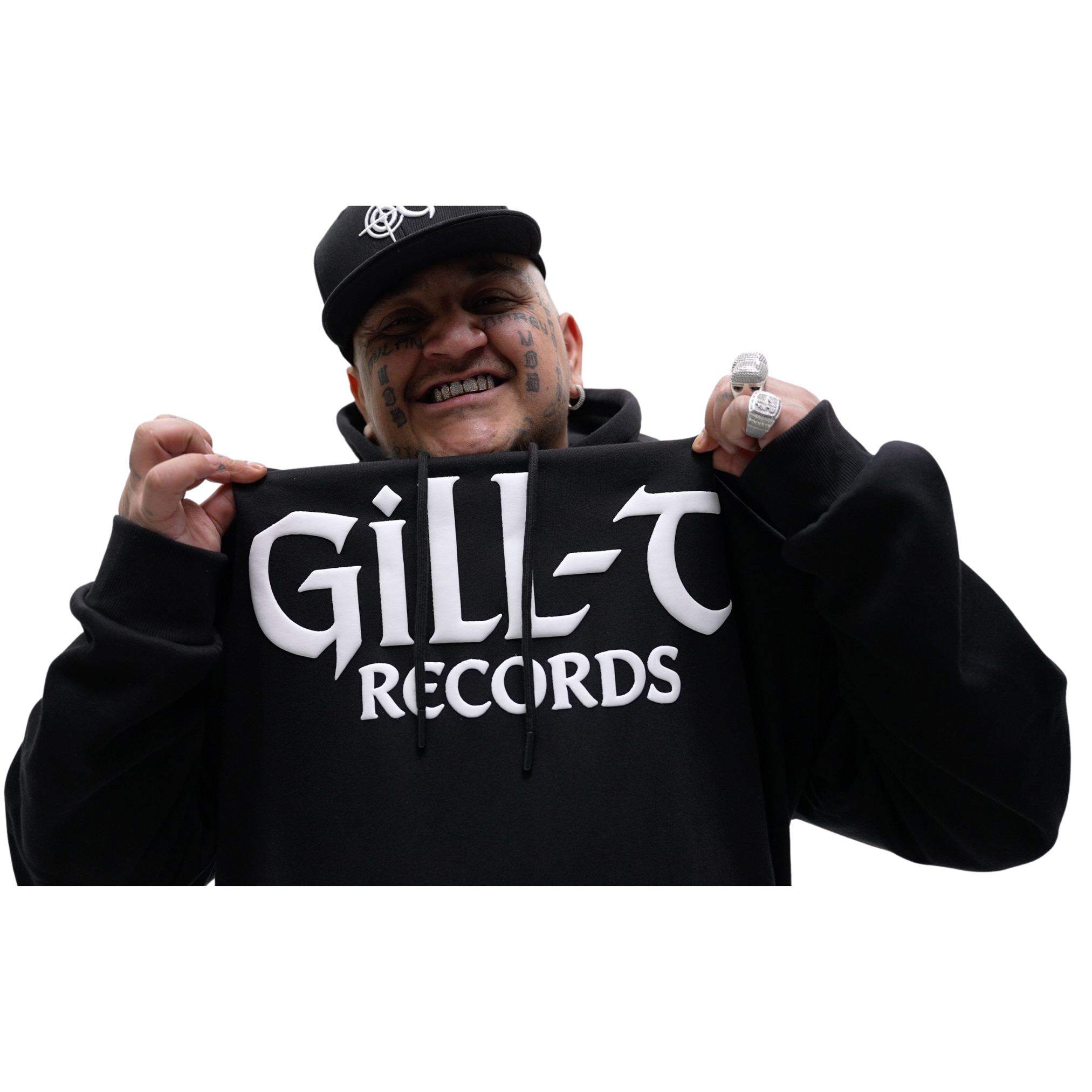 Black/White Gill-T Records Hoodie