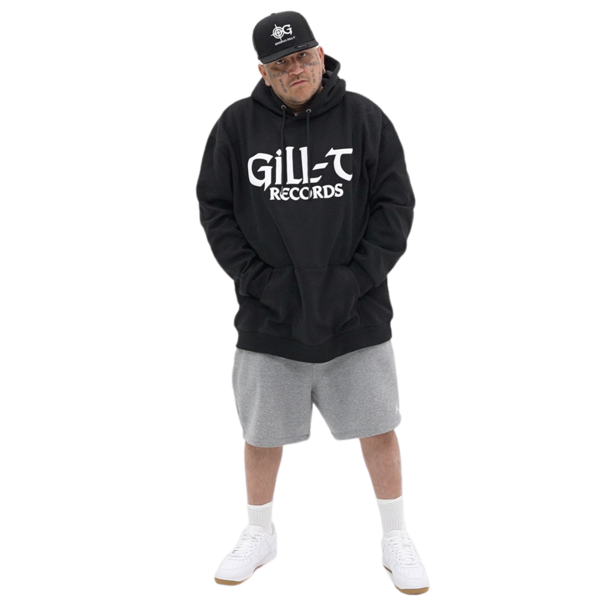 Black/White Gill-T Records Hoodie