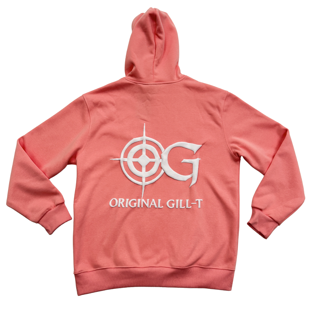 Pink/White Gill-T Records Hoodie
